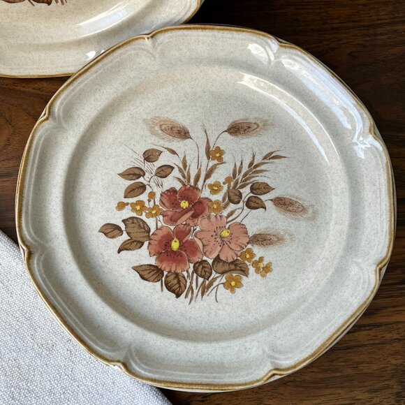 4 Endura Collection Stoneware Dinner Plates Festive SY-6669 Japan - Picture 2 of 10